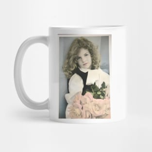 Little Girl with Orange Roses Mug